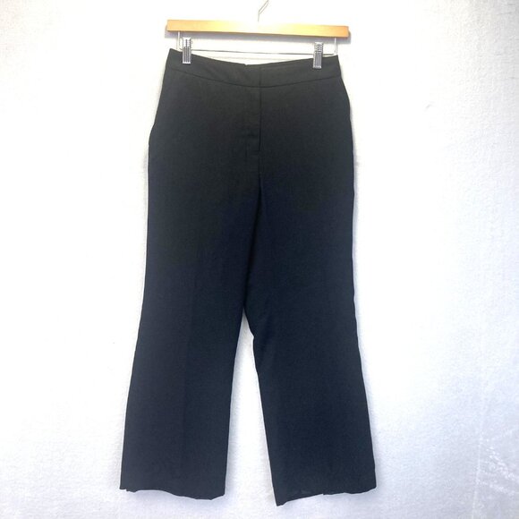 NWT Calvin Klein Wide Leg Dress Pants Womens 4P Petite Black Slacks Trousers - Picture 2 of 14